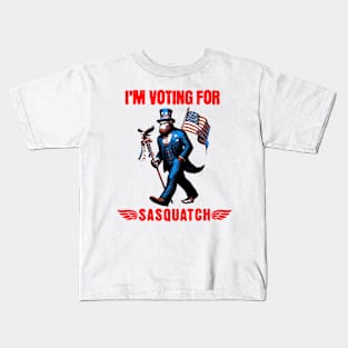 I'm Voting for Bigfoot 2024 Kids T-Shirt